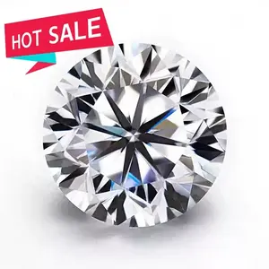 热卖6.5毫米1ct DEF VVS硅石圆形明亮切割松散合成硅石钻石，用于珠宝制作
