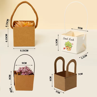 Boîte en papier kraft épaisse et réutilisable avec poignées pour plantes vertes et décoration intérieure – Vente en gros