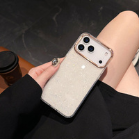 Mode moule Bling or galvanisé cadre de caméra protéger étui de téléphone pour iPhone 17 Pro Max 16E 15 Plus 14 13 Pro 12 11 Mini