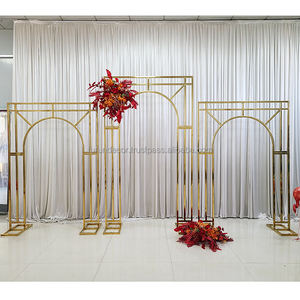 Furun Factory Stainless Steel Wedding <b>Arch</b> Stand Gold <b>Metal</b> Stage <b>Arch</b> Flower <b>Frame</b> for Party Event Decorations - Product Image 6