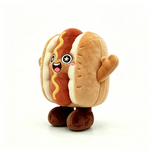 Peluche Personalizado de Perrito Caliente, Peluches de Perrito Caliente, Animal de Peluche Suave y Esponjoso con Ojos de Estrella y Detalles de Mostaza - Product Image 4