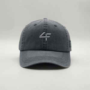 Wholesale Custom High Quality Rubber Logo Unstructured Mens Baseball Caps,Pigment Stone Dyed Washed Vintage Dad <b>Hat</b> - Product Image 2