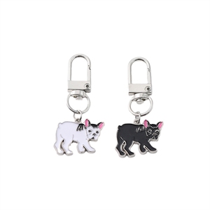 Nuevo Llavero con Colgante <span class=keywords><strong>de</strong></span> Perro, Aleación <span class=keywords><strong>de</strong></span> Zinc, Bulldog Inglés y Francés, Decoración <span class=keywords><strong>de</strong></span> Ropa, Regalo - Product Image 5