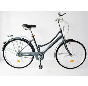<span class=keywords><strong>Vélo</strong></span> de <span class=keywords><strong>ville</strong></span> à une vitesse pour femmes, cadre en acier, fourche à suspension, jantes en alliage d'aluminium, freins à disque, panier avant, bleu noir, prix abordable - Product Image 2