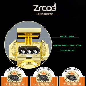 Encendedor de antorcha de chorro de triple llama 2024 con soporte y cortador de cigarros, nuevo producto para uso de cigarrillos y cigarros para obsequios - Product Image 3