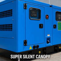 Grupo Electrógeno Diésel Silencioso Personalizado OEM de 30 kVA, 50 kW, Trifásico, 50 Hz/60 Hz, para Uso Industrial