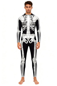 Disfraz <span class=keywords><strong>de</strong></span> Zombie para Hombre, Traje <span class=keywords><strong>de</strong></span> Esqueleto para Halloween, Carnaval, Día <span class=keywords><strong>de</strong></span> <span class=keywords><strong>Muertos</strong></span>, Disfraz Punk para Fiesta - Product Image 4