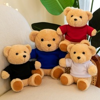 Jouets Songshan, cadeaux promotionnels bon marché, animaux en peluche personnalisés blancs et noirs, ours en peluche personnalisé avec logo, coton PP, polyester