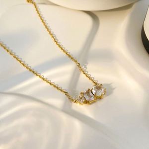 Custom Necklace Pendant logo Cross Border Multi Expert Social Media Viral Style Luminous Inlay Two-tone Finish - Product Image 2
