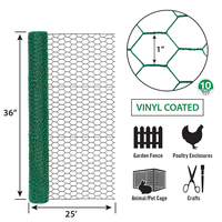 Toptan Yeşil PVC Kaplı Altıgen Tel Örgü 60mm Galvanizli Tavuk Kümesi Çiti 1.5m X 15m Kümes Hayvanları Filesi Çiftlik İçin