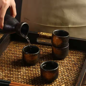 Tasse à saké en céramique de style japonais de 50ml tasse à thé Kungfu peinte à la main vintage sans poignée verres pour la <span class=keywords><strong>cuisine</strong></span> - Product Image 4