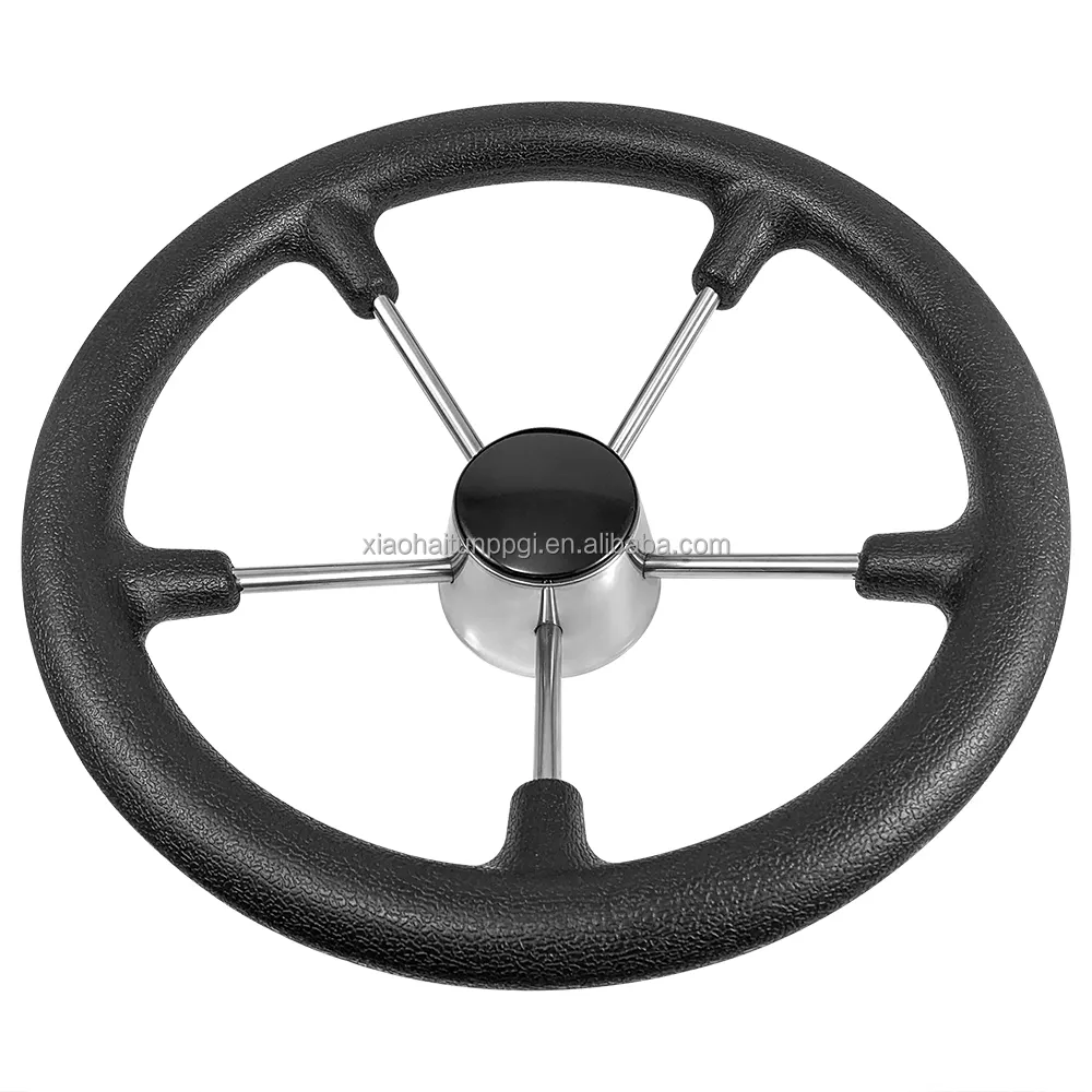 Marine Stainless Steel 316 Black Foam Steering Wheel