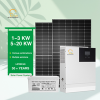 Système solaire hors réseau BR SOLAR 2kW, ensemble complet avec système de stockage d'énergie par batterie 5,5 kWh, production quotidienne pour petite maison
