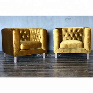 Modern Velvet <strong>Wing</strong> <strong>Back</strong> <strong>Arm</strong> <strong>Chairs</strong> Durable American Style Sofa for Bedroom or Hotel Leisure <strong>Chair</strong> - Product Image 4