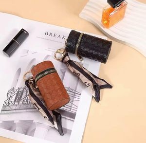 Chapstick <strong>Holder</strong> Keychain Lip Balm Case Chain Ring Clip Home Car Keys Accessories for Women Wallet Earphone Key Storage BagS - Product Image 3