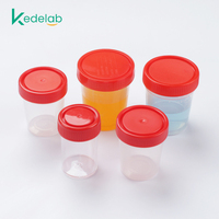 Plástico estéril de hospital desechable 50ml 30ml muestra taburete contenedor de orina