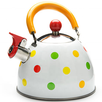 Bouilloire sifflante classique en acier inoxydable 3,0 L avec poignée en bakélite, capacité 3,0 L, théière pour cuisinière en métal