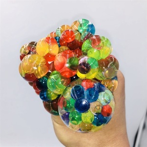 Balles anti-stress perlées en forme de raisin, jouets sensoriels colorés en plastique pour enfants et adultes, jouet unisexe pour le développement émotionnel - Product Image 2