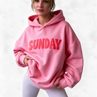 Ensemble sweat à capuche pour femme OEM, XXXL, color block, 100% coton molletonné, pull oversize