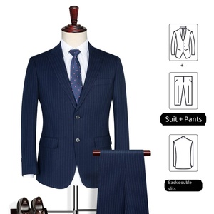 Completo <span class=keywords><strong>Uomo</strong></span> Slim Fit Due Pezzi per Cerimonie Nuziali Turche con Giacca e Pantalone Monopetto con Chiusura <span class=keywords><strong>a</strong></span> Bottone - Product Image 6