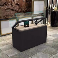 Vitrine de présentation de bijoux en bois, acier inoxydable et verre trempé avec éclairage LED, idéale pour les magasins et centres commerciaux – Meilleures ventes