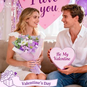 Bouquet di Fiori di Giglio e Rosa Lavorato a Mano all'Uncinetto, Stile Naturale, Bouquet <span class=keywords><strong>Viola</strong></span> <span class=keywords><strong>da</strong></span> <span class=keywords><strong>Giardino</strong></span> 1987 - Product Image 6