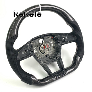 Volante de Fibra de Carbono Personalizado para Seat <span class=keywords><strong>Cupra</strong></span> con Elegante Franja Superior de Carreras, Compatible con Tavascan, Terramar, Formentor, León, <span class=keywords><strong>Ibiza</strong></span> - Product Image 4