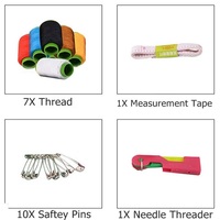 Kit de couture portable en plastique en gros, boîte à aiguilles et fils, kit de couture pour travaux d'aiguille, voyage, maison