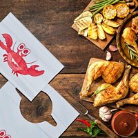 Bavoirs de fête de crabe adultes jetables pour fruits de mer, fournitures de fête d'ébullition de fruits de mer d'écrevisses
