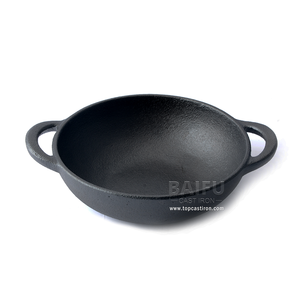 Mini <span class=keywords><strong>four</strong></span> hollandais peu profond <span class=keywords><strong>en</strong></span> <span class=keywords><strong>fonte</strong></span> pré-assaisonnée ustensiles de cuisine casserole <span class=keywords><strong>en</strong></span> <span class=keywords><strong>fonte</strong></span> avec couvercle - Product Image 4