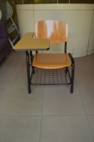 Venta caliente muebles escolares tradicionales aula sala de entrenamiento Estudio de madera Silla de escritorio tableta de escritura para niños