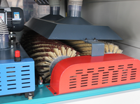 Machine à poncer le bois automatique, ponceuse à tambour 6 rouleaux pour portes et parquets en bois, à vendre