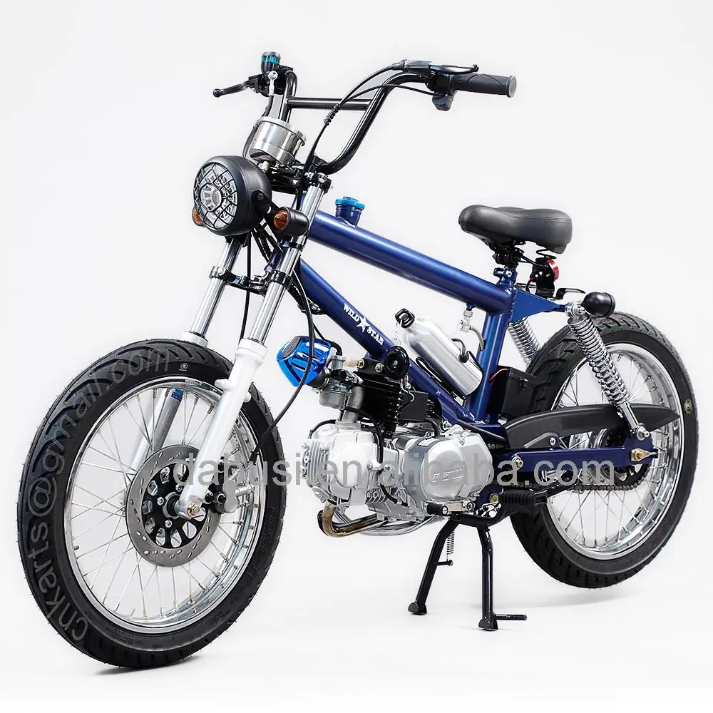 BMX gaz motorlu bisiklet off road motokros bisiklet ile 49cc 110cc 125cc motor ve çerçeve yerleşik yakıt tankı yetişkinler için