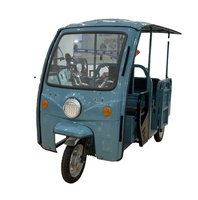 Triciclo eléctrico de pasajeros de cuerpo abierto de camión compacto Piaggio Ape con techo 700W Cargo E-trike