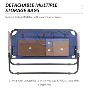 Chaise longue de plage pliable en acier pour deux personnes, best-seller, personnalisable, portable, pour le camping - Product Image 5