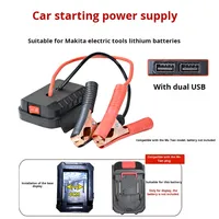 Démarreur de secours pour voiture compatible avec les batteries au lithium Makita et EVE, portable, en ABS noir, booster de puissance pour véhicule