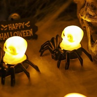 Meilleures ventes transfrontalières : Lumières décoratives d'Halloween, lampes en forme d'araignée et de crâne, lanternes citrouilles, accessoires à thème de fête, bougies LED