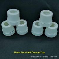 Bouchon compte-gouttes 18/410 18/415 TE en silicone coloré avec anneau anti-effraction pour huiles essentielles