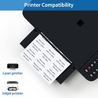 Étiquette recyclable A4 Feuille d'autocollant Étiquette Autocollant A4 Étiquettes personnalisées pour l'emballage Autocollants transférables
