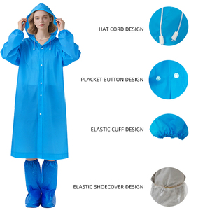 Adult &amp; Kids EVA Raincoat with Shoe Covers <strong>Waterproof</strong> Rain Gear <strong>Set</strong> - Product Image 4