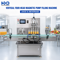 Machine de remplissage automatique à pompe magnétique verticale à quatre buses à commande intelligente, compatible avec divers types de bouteilles