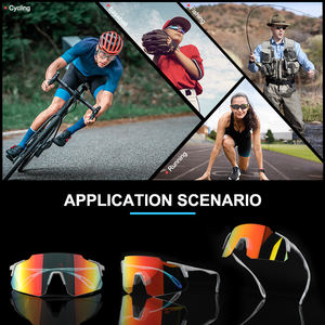 <span class=keywords><strong>Gafas</strong></span> de sol fotocromáticas para bicicleta, <span class=keywords><strong>gafas</strong></span> deportivas para correr sin marco personalizadas, <span class=keywords><strong>gafas</strong></span> de sol para ciclismo con revestimiento de 1,6mm, prescripción personalizada - Product Image 5