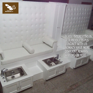 Bomacy Offre Spéciale Meubles De Salon De Beauté Noire À Dossier Haut <span class=keywords><strong>Double</strong></span> Station De Pédicure/banc/chaise - Product Image 5