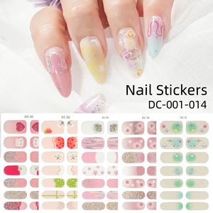 Autocollants pour ongles en gel semi-durcis, design métallique, enveloppes pour ongles en gel UV, autocollants adhésifs pour nail art, pour manucure en salon - Product Image 1