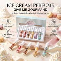 Lot de 6 mini-parfums 5 ml en gros, parfum crème glacée, senteur lactée gourmande, flacon vaporisateur portable pour femme
