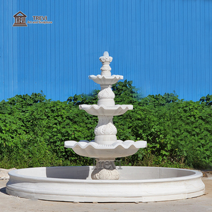 Trevi cổ điển biệt thự ngoài trời nhiều tầng đá cẩm thạch 3 tầng nước đài phun nước để bán - Product Image 5