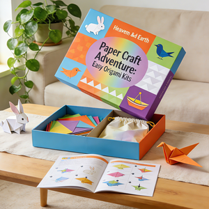 Libro <span class=keywords><strong>de</strong></span> <span class=keywords><strong>Origami</strong></span> Educativo para Niños, Manualidades <span class=keywords><strong>de</strong></span> Animales y Naturaleza, Kit <span class=keywords><strong>de</strong></span> Manualidades Fácil Paso a Paso, Diseño Seguro y No Afilado para Preescolares - Product Image 1