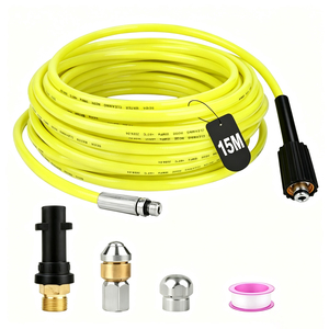 Kit de nettoyage de canalisations pour nettoyeur haute pression <span class=keywords><strong>Karcher</strong></span> K2/K3/K4/K5/K6/K7, pistolet à gâchette, 5800 PSI, tuyau de nettoyage des drains - Product Image 1