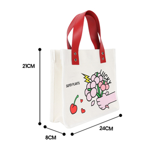 Custom Mini Eco-Friendly Recyclable Canvas <b>Tote</b> Bag with Hand Length Handle Daily <b>Travel</b> Shopping - Product Image 5