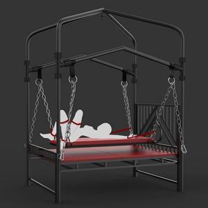 Cama de bondage BANSEY 3 en 1 con soporte para columpio, cama de sujeción de acero resistente, cama de metal para bondage, capacidad de 300 kg. - Product Image 2